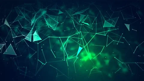 Abstract digital background with lines and points. Big data visualization. .. Stock Illustration