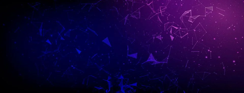 Abstract digital background with lines and points. Big data visualization. .. Stock Illustration