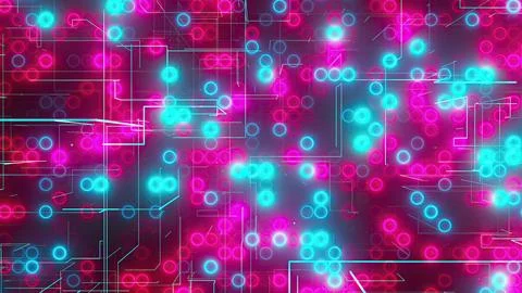 Abstract digital background with lines and dots Stockillustratie