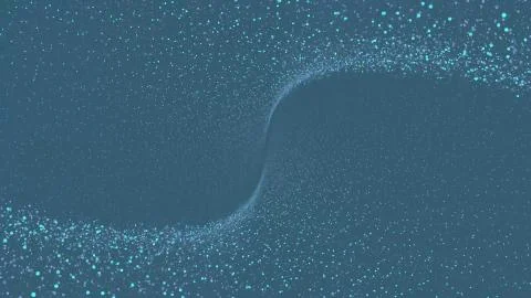 Abstract digital background with moving and flicker particles on black イラスト素材