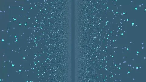 Abstract digital background with moving and flicker particles on black Ilustración de archivo