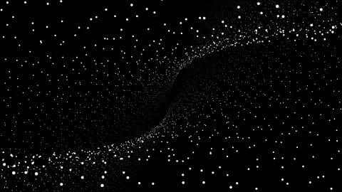 Abstract digital background with moving and flicker particles on black Ilustración de archivo