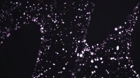 Abstract digital background with moving and flicker particles on black Ilustración de archivo
