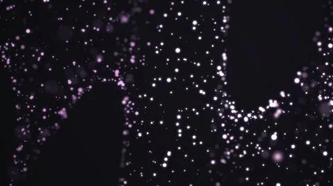 Abstract digital background with moving and flicker particles on black Ilustración de archivo