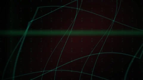 Abstract Digital Background with Moving Binary Code and Geometric Light Arcs. Stock Footage 341778982