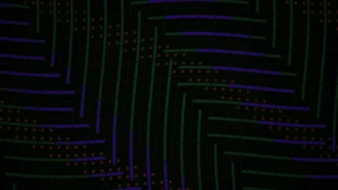 Abstract Digital Background with Moving Geometric Lines and Glowing Patterns. Stock Footage 340491890