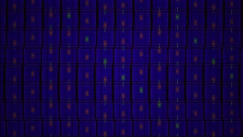 Abstract Digital Background with Moving Vertical Blue Data Bars and Glowing.. Stock Footage 340492099