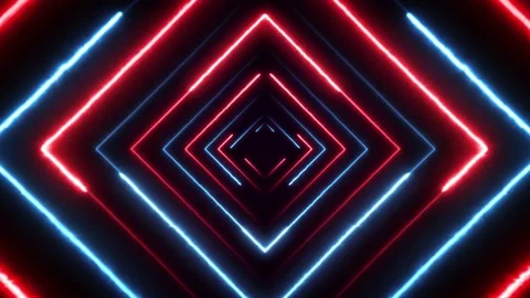 Abstract Digital Background Neon Polygon Video stock 133433347