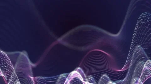 Abstract digital background with particle waves and light. Vídeos de archivo 274467366