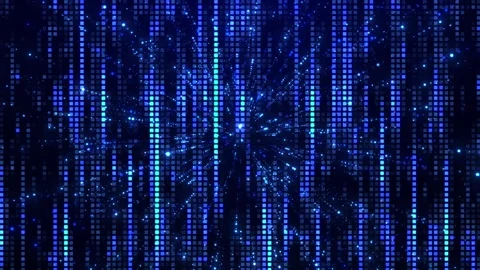 Abstract digital background with particles, shiny particles, seamless loop. Stock Footage 268049648