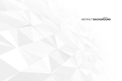 Abstract digital background with perspective. White and gray geometric shapes Stock Illustration