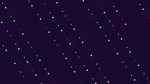Abstract digital background with pink and white squares on a dark surface Video stock 335117951