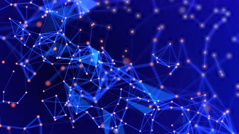 Abstract digital background plexus with lines and dots. Stock Footage 98424122