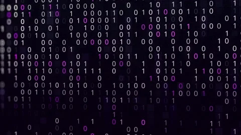 Abstract digital background of programming binary code, seamless loop. Animation Stock Footage 145035260
