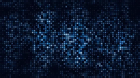 Abstract digital background with pulsating glowing blue dots in a grid pattern Stock Footage 333801567
