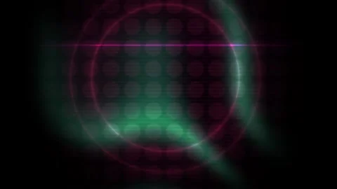 Abstract Digital Background with Pulsing Neon Light Waves and Geometric Gri.. Stock Footage 341779168