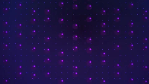Abstract Digital Background with Pulsing Purple Light Orbs in Grid Pattern. Stock Footage 340492533