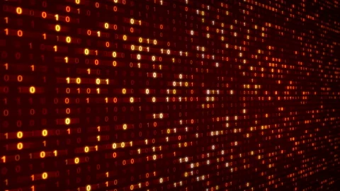 Abstract Digital Background with Red Binary Digits Code Animation 스톡 동영상 115086845