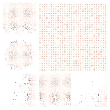 Abstract digital background. Red color theme backgrounds. Gradiented geomet.. イラスト素材