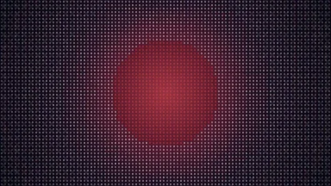 Abstract digital background with red glowing circle on a dark dotted grid Stock Footage 343156627