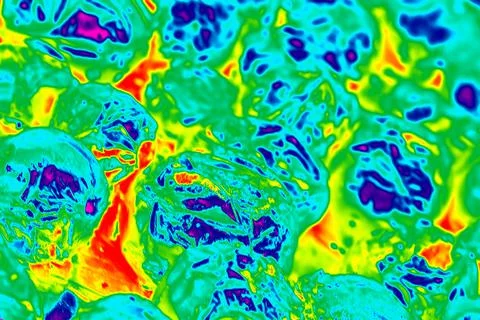 Abstract digital background - redish and yellow substances Illustrazione stock