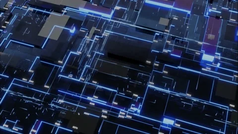 Abstract digital background with running signals Stock Footage 146804692