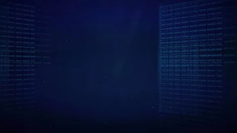 Abstract digital background with scrolling binary code streams and data Stock Footage 339324061