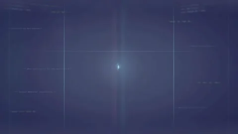 Abstract Digital Background with Scrolling Computer Code and Glowing Blue Light Stock Footage 339949325