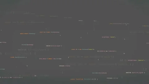 Abstract digital background with scrolling computer code and programming Stock Footage 339952238