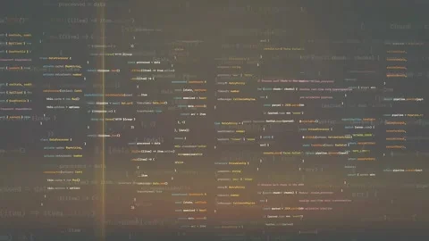 Abstract digital background with scrolling computer code and data streams for Stock Footage 339952789