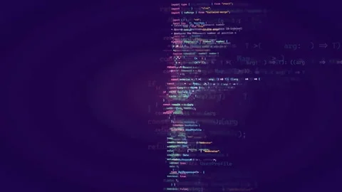 Abstract Digital Background with Scrolling Computer Code and Data Streams on Stock Footage 339963031