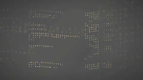 Abstract digital background with scrolling computer code and data processing Stock Footage 339963101