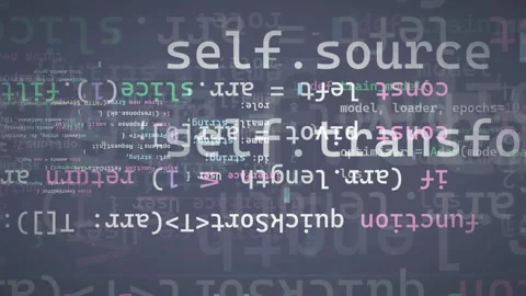 Abstract digital background with scrolling computer code and programming Stock Footage 339964818