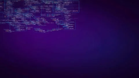 Abstract Digital Background with Scrolling Computer Code and Data Streams on Stock Footage 339965845