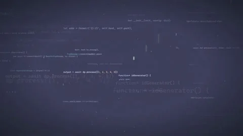 Abstract Digital Background with Scrolling Computer Code and Data Processing Stock Footage 339970179