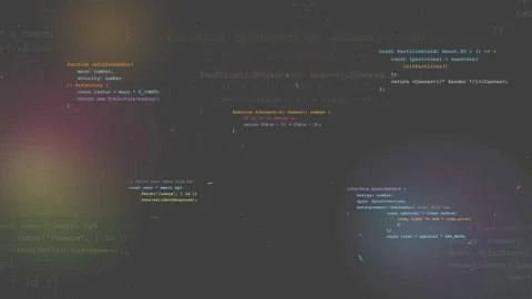 Abstract digital background with scrolling computer code and glowing light Stock Footage 339976265