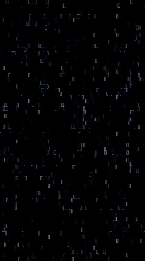 Abstract digital background with small glowing blue rectangles scattered across Stock Footage 326113005