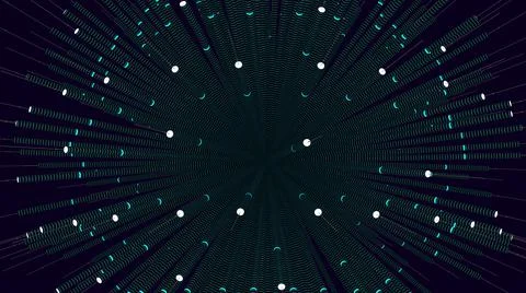 Abstract digital background with spherical object made of rods Stock Illustration