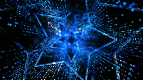 Abstract digital background with stars. Video stock 155434648