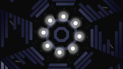Abstract digital background with symmetrical patterns, illustrating energet.. Stock Footage 328897019