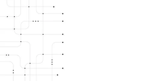 Abstract digital background. Technology background with crossed lines and dots. 库存插图