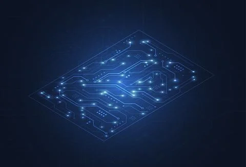 Abstract digital background with technology circuit board texture Stock Illustration