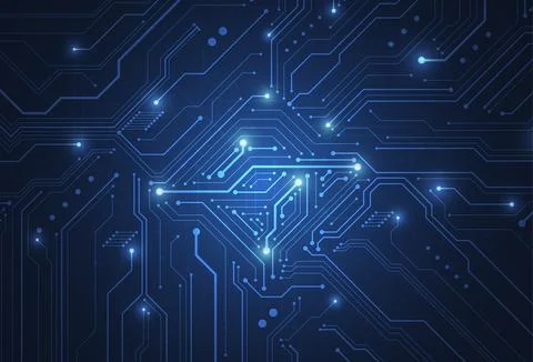 Abstract digital background with technology circuit board texture Stock Illustration