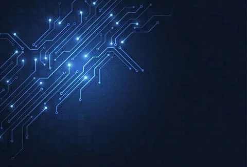 Abstract digital background with technology circuit board texture. Illustrazione stock