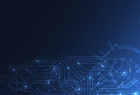 Abstract digital background with technology circuit board texture. Stock Illustration