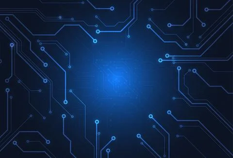 Abstract digital background with technology circuit board texture. Stock Illustration