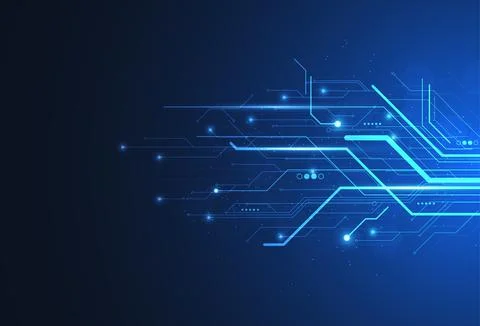 Abstract digital background with technology circuit board texture. Stock Illustration
