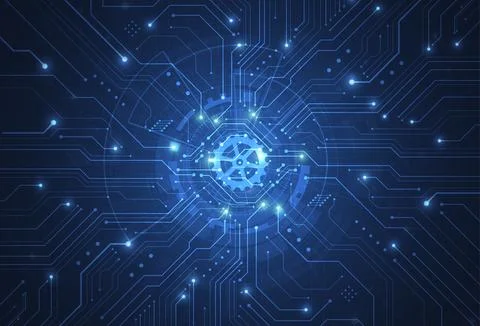 Abstract digital background with technology circuit board texture. Stock Illustration