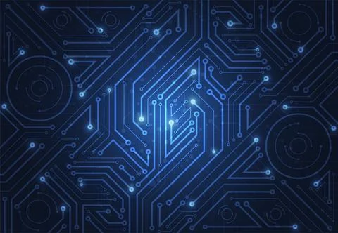 Abstract digital background with technology circuit board texture. Illustrazione stock