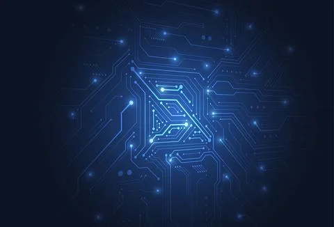 Abstract digital background with technology circuit board texture. Stock Illustration